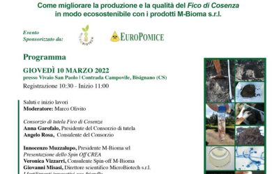 Workshop “Come migliorare la produzione e la qualità del Fico di Cosenza in modo ecosostenibile con i prodotti @M-Biomasrl”